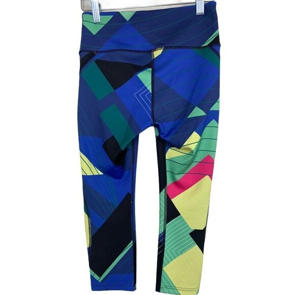 Shape Capri Leggings Yoga Colorful Geometric Size - Picture 3 of 8